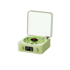 Haut-parleur rétro sans fil, Bluetooth 5.0, lecteur de disque vinyle, son stéréo avec bruit blanc, effet de lampe de Projection rvb