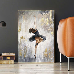 Balletttänzerin Ölgemälde Poster Wandkunst Schlafzimmer Wohnzimmer Modernes dekoratives Bild