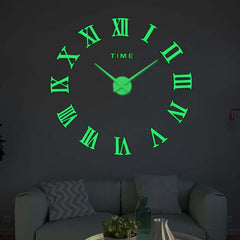 Kreative Acryl Rom leuchtende DIY Uhr Sticken an der Wand