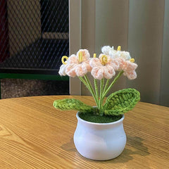 Plantes en pot Linglan tissées à la main finies