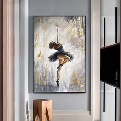 Balletttänzerin Ölgemälde Poster Wandkunst Schlafzimmer Wohnzimmer Modernes dekoratives Bild
