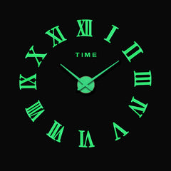Kreative Acryl Rom leuchtende DIY Uhr Sticken an der Wand