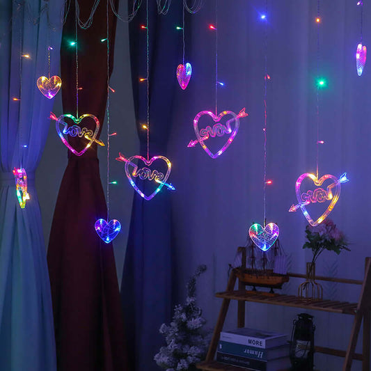 Love Curtain Lamp Room Holiday Romantic Christmas Decoration