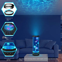Jellyfish Lava Lamp, 17 Colors Changing, 15-inch Jellyfish Lamp with Remote Control