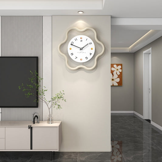 Creme Wind Uhr High Sense Wand Home Hintergrund Dekoration Taschenuhr