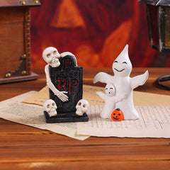 Décorations de maison hantée en forme de citrouille d'Halloween Décoration d'accessoires en résine