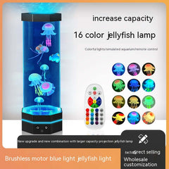 Jellyfish Lava Lamp, 17 Colors Changing, 15-inch Jellyfish Lamp with Remote Control