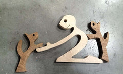 DIY Figurine Holz Hund Ornament Skulptur Home Dekoration EIN Mann EIN Hund Holz Skulptur Weihnachten Geschenke Modell Dekor