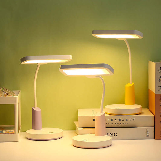 Einfache LED-Touch-Tischlampe Dreifarbiges elektrodenloses Dimmen