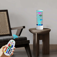 Lampe de nuit à LED colorée en forme de poisson à grandes bulles avec prise USB