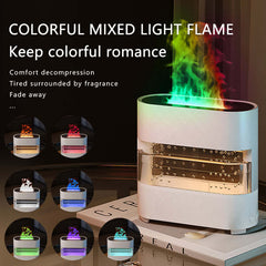 New Products Rain Could Fire Humidifier Water Drip Novedades 2024 Rain Water Diffuser Fire Flame Humidifier Aroma Diffuser