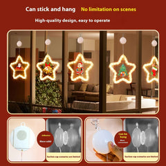 Weihnachtsanhänger Dekoration Weihnachtsatmosphäre Led-Leuchten Led Weihnachtsstern Licht Dekoration Für Fenster Tür Für Den Urlaub