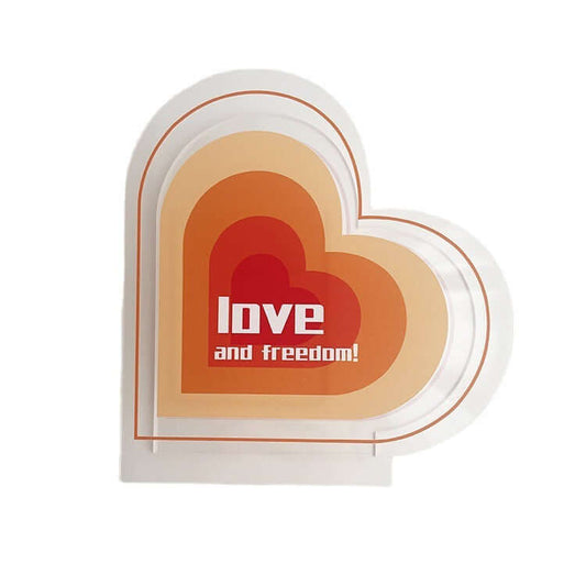 Niedliche Herzvase aus Acryl, Stifthalter, Tischdekoration