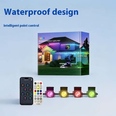 LED Smart APP Point Control Magic Color Eaves Light Indoor Decoration Outdoor Waterproof Courtyard Atmosphere Lighting Chain