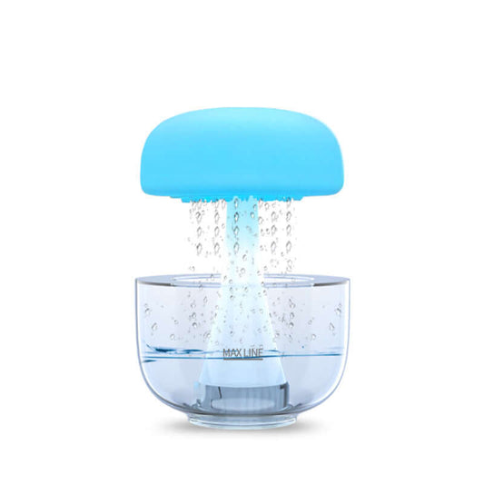 Humidificateur de goutte de pluie de méduse, atomisation ultrasonique, lumière d'ambiance à sept couleurs, diffuseur d'arôme de pluie de nuage, décoration de maison