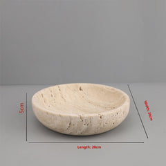 Plateau en pierre de grotte ronde géométrique minimaliste moderne Décorations pour la maison