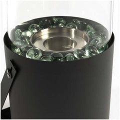 Foyer à l'éthanol noir, foyer de table, mini foyer, foyer portable pour jardin intérieur pour dîners, décoration de la maison