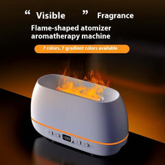 Starker Nebel Flammenbefeuchter Aroma Diffusor USB Flammenambiente Licht
