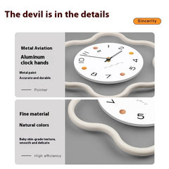 Creme Wind Uhr High Sense Wand Home Hintergrund Dekoration Taschenuhr