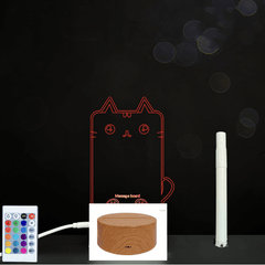 3D-Acryl-Tafel, Handschrift-Nachrichtentafel, LED-Licht