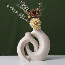 Kreative weiße Pigmentverbrennung Handwerk Home Hydroponische Vase
