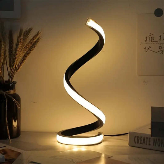 Lampe de table circulaire à LED moderne 3 en 1 avec alimentation USB, lampe décorative