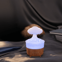 Rain Cloud Night Light Humidifier With Raining Water Drop Sound And 7 Color Led Light Essential Oil Diffuser Aromatherapy