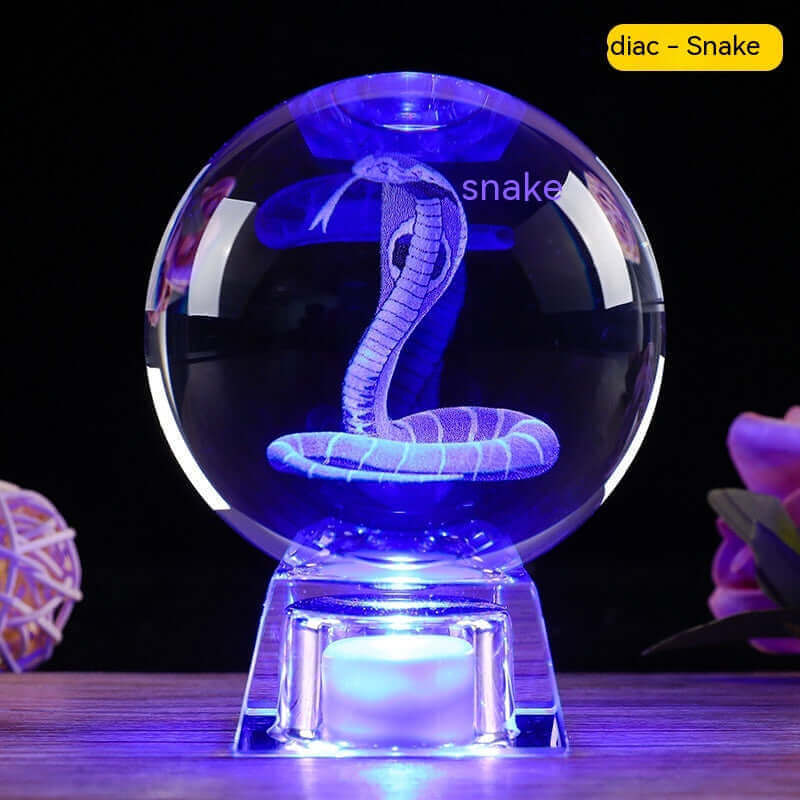 Crystal Ball Zodiac Decorative Crafts Luminous Ornaments