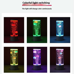 Simulation LED Colorful Large Bubble Fish Light USB Plug-in Small Night Lamp