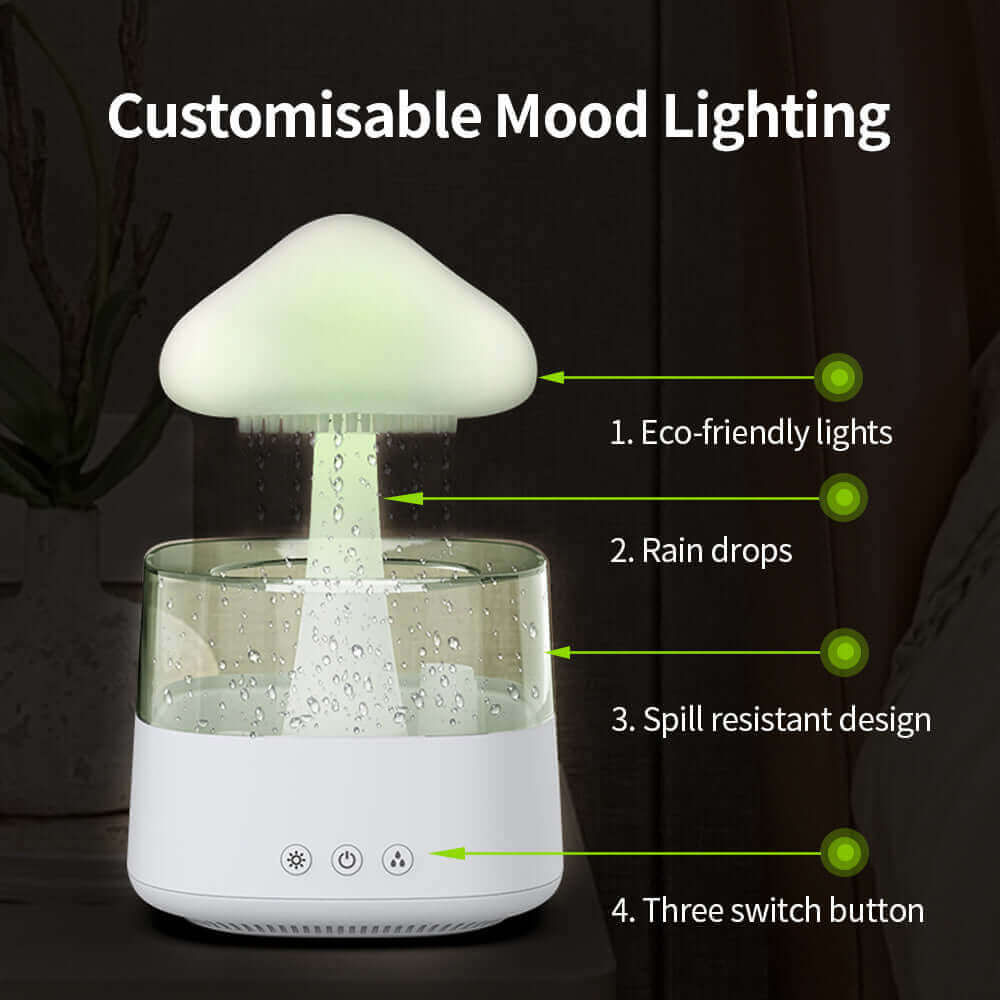 Rain Humidifier Mushroom Humidifier Rain Cloud Humidifier Water Drop Humidifier