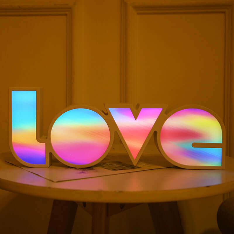 Décor de saint-valentin, lumière LED d'amour, cadeau de saint-valentin pour petite amie, décoration de fête d'anniversaire de mariage, décor de mariage romantique