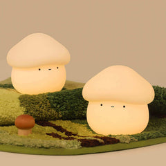 UNew Champignon Petite Lampe de Nuit Mignon Silicone Minuterie de Sommeil Veilleuse Chevet Intéressant Charge Ambiance Lumière Chambre Décor Décor À La Maison