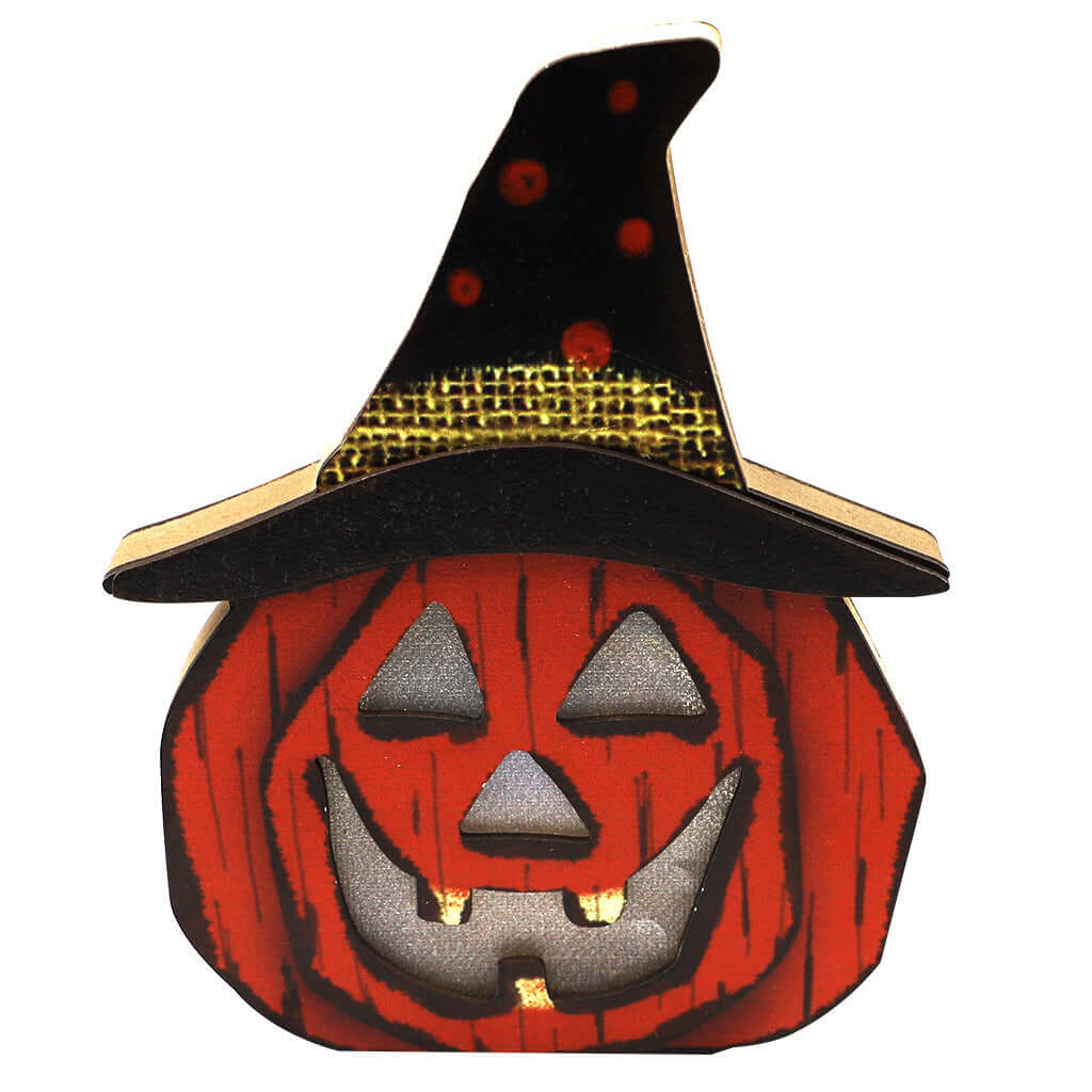 Lampe citrouille en bois créative pour Halloween Décorations d'Halloween