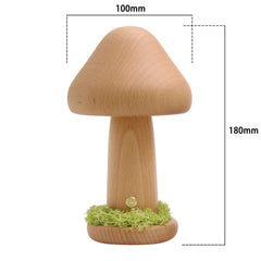 Lampe LED en forme de champignon torsadé, lumière chaude tactile, tête de lit pour chambre à coucher, en bois de hêtre, USB, lampes d'ambiance décoratives, décoration de la maison