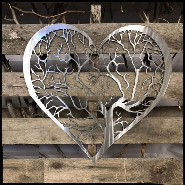 Heart Tree Wrought Iron Wall Hanging Decorations