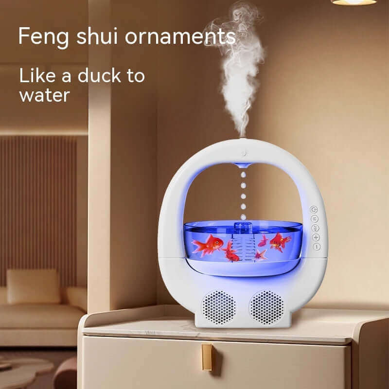 Humidificateur Anti-gravité 3 en 1, Machine d'aromathérapie multifonctionnelle, haut-parleur Bluetooth, lumière ambiante pour aquarium