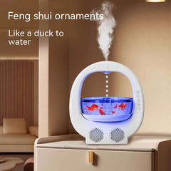 3 In 1 Anti-Gravity Humidifier Multifunctional Aromatherapy Machine Bluetooth Speaker Fish Tank Ambient Light