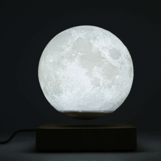 Lampe de lune à lévitation magnétique 3D créative personnalisée, veilleuse rotative à LED, lampe flottante en forme de lune