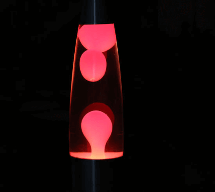 Lampe à cire à fond métallique, lampe à lave volcanique