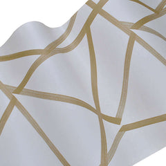 Elegant Geometric Non-Woven Wallpaper - Golden Yellow, Sound-Absorbing, Modern Design