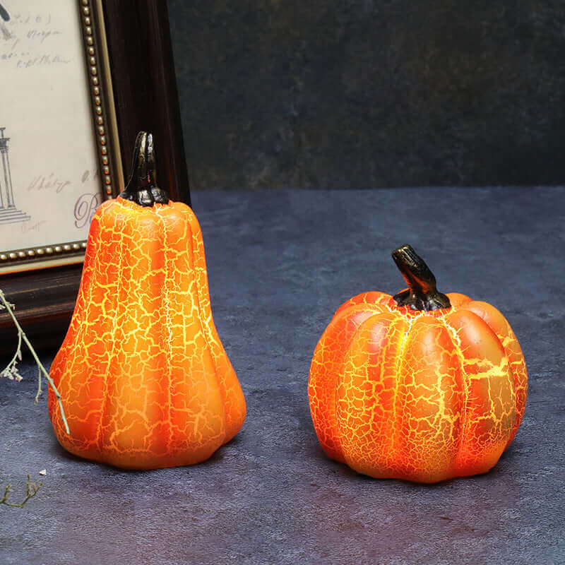 Nouveau Halloween citrouille lanterne Simulation citrouille LED bougie lampe résine lumineuse citrouille