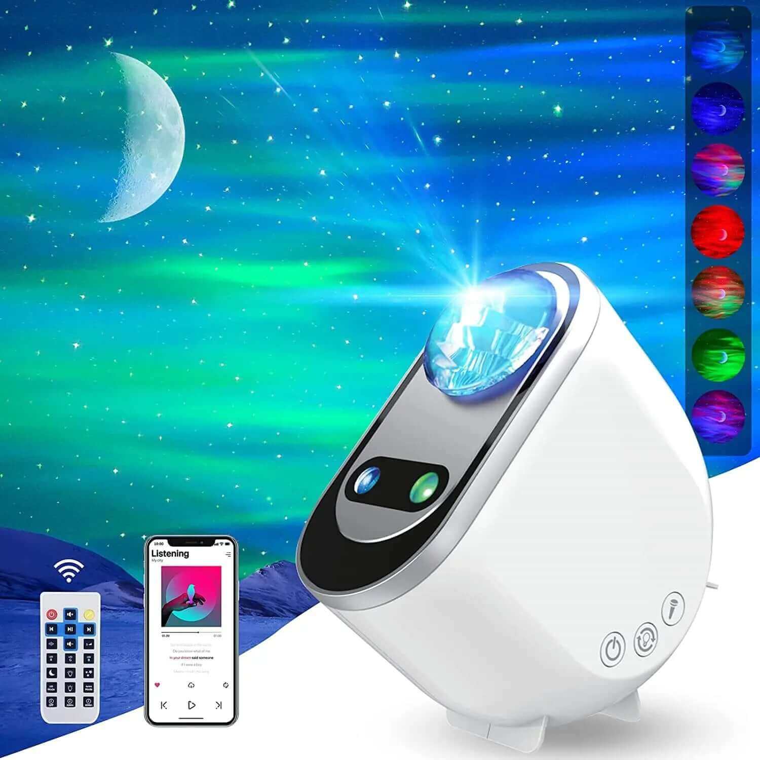 Aurora Borealis Starlight Projecteurs LED Galaxie Étoile Atmosphère Galaxie Veilleuse Maison Chambre Ciel Lune Lampe Chambre Décor Cadeau