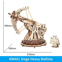 Robotime ROKR Siege Schwere Ballista 3D Holz Puzzle Kriegsspiel Montage Spielzeug Geschenke für Kinder Jungen Kinder KW401 Dropshipping