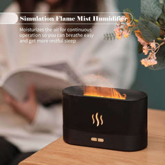 Aromadiffusor mit Flammenlicht, Nebel, Luftbefeuchter, Aromatherapie-Diffusor mit wasserlosem Auto-Off-Schutz für Spa, Zuhause, Yoga, Büro