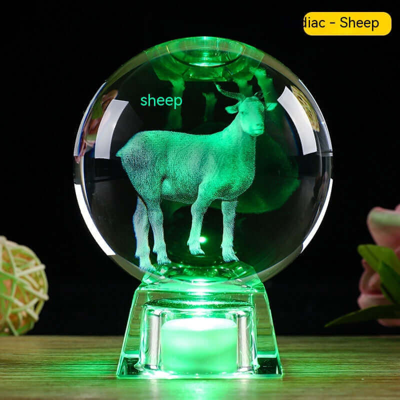 Crystal Ball Zodiac Decorative Crafts Luminous Ornaments