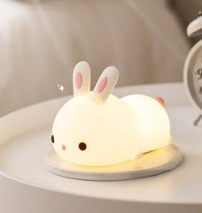 Lampe en Silicone lapin, cadeau du nouvel an, alimentation, veilleuse créative, jouets pour enfants