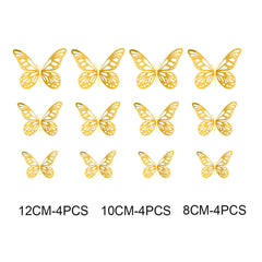 3D Hollow Butterflies Mirror Wall Stickers for Kids Rooms Bedroom Living Room Fridge Decorative Wallpaper Home Wall Decor