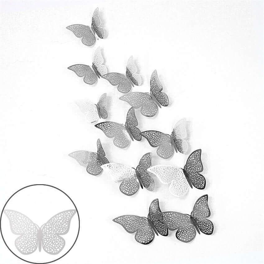 3D Hollow Butterflies Mirror Wall Stickers for Kids Rooms Bedroom Living Room Fridge Decorative Wallpaper Home Wall Decor