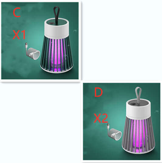 Anti moustiques Portable électrique lampe anti-moustique USB tueur d'insectes LED piège à moustiques Bug Zapper répulsif