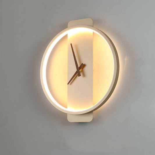 Nordic Wall Lamp Bedroom Bedside Lamp Clock Modeling Lamp